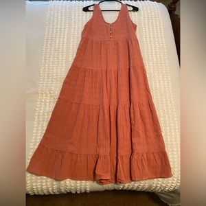 Pink Lily Peach Midi Dress